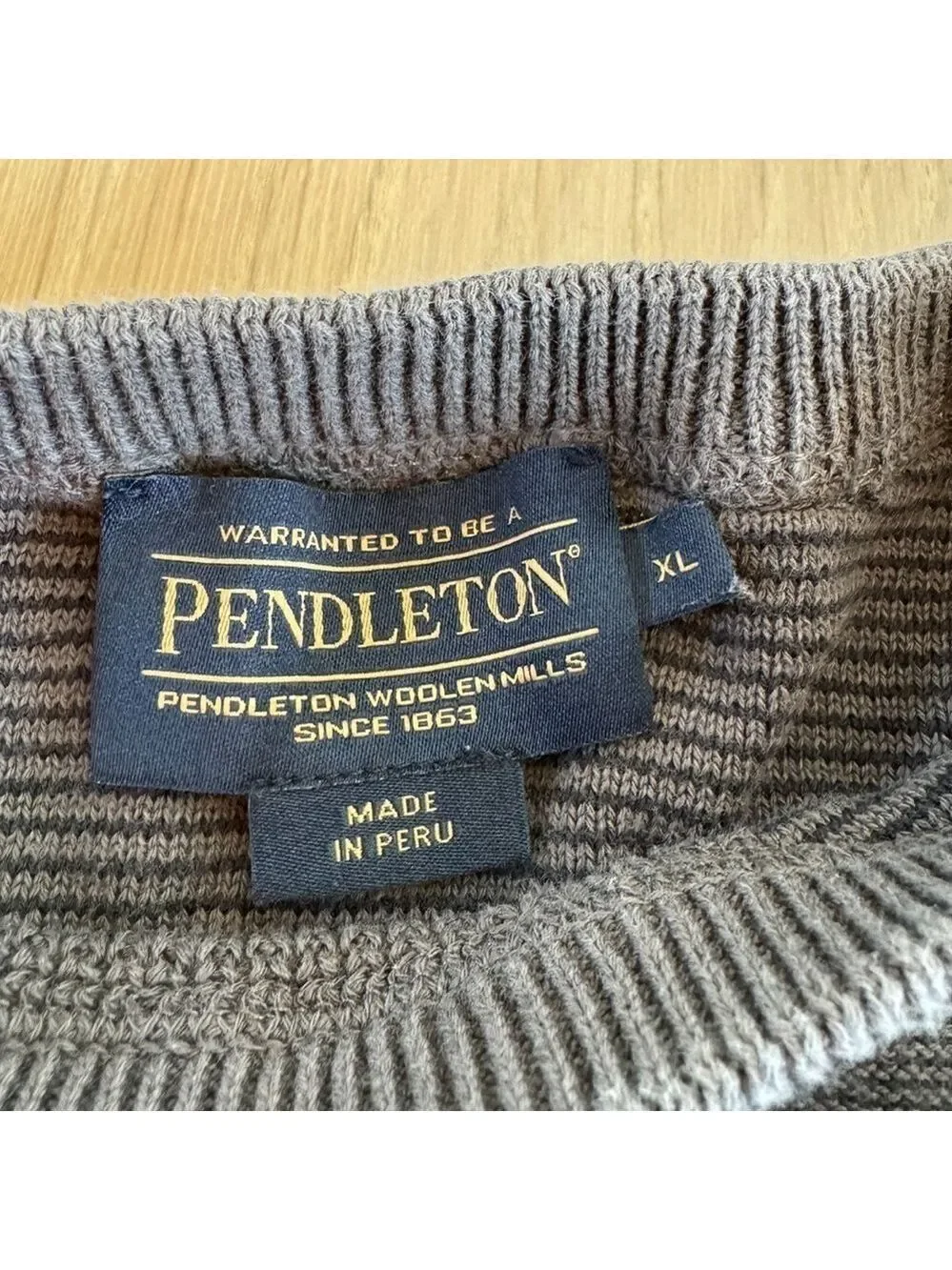Pendleton Dark Gray Pullover Sweater Size XL